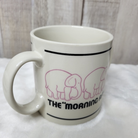 The Morning After Elephant Design Mug - Pink and White - Picture 2 of 7